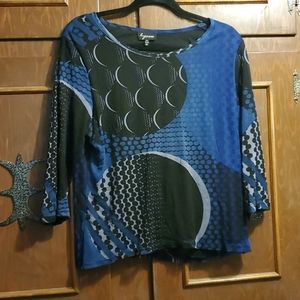 BNWOT Lynn Richie 3/4 sleeve top sz XL